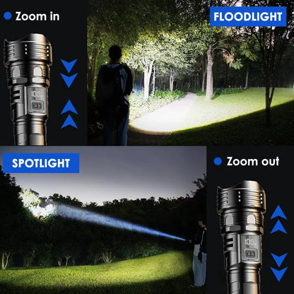 USB Rechargeable High Power LED Flashlight