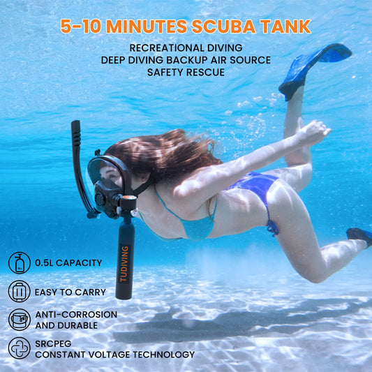0.5L Mini Scuba Diving Tank With Mask
