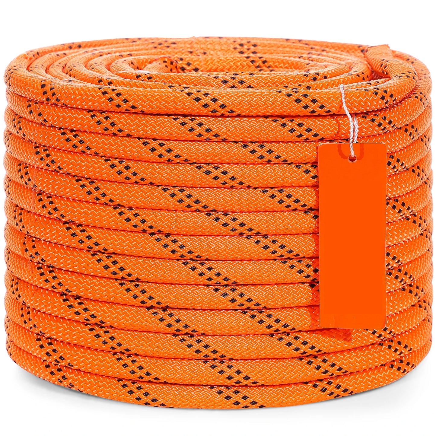 120ft Dual-Weave Polyester Cord 3/8 1/2in 48-Strand Multi-Use Rope