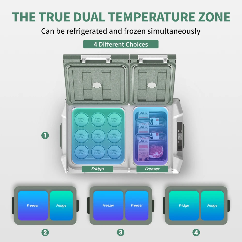 20L 30L 40L Car Refrigerator Mini Fridge Freezer 12V Portable Compressor Cooler 12/24V DC 100-240V AC for Camping