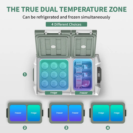 20L 30L 40L Car Refrigerator Mini Fridge Freezer 12V Portable Compressor Cooler 12/24V DC 100-240V AC for Camping
