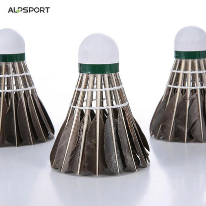 ALP 806 Badminton Shuttlecocks 12Pcs Black Goose Feather Badminton Balls for Training Badminton Sports 77 76 Speed Shuttlecock