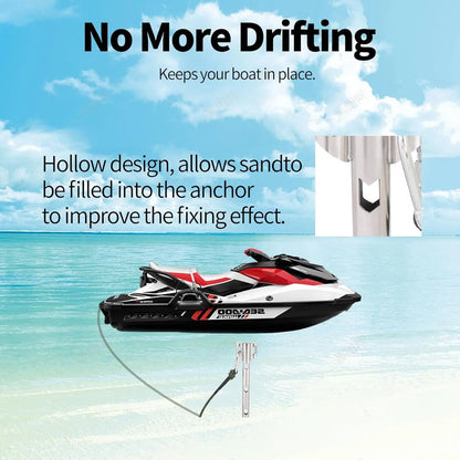 17'' Stainless Steel Boat Anchor, Kayak Anchor Jet Ski Anchor PWC Anchor Shallow Water