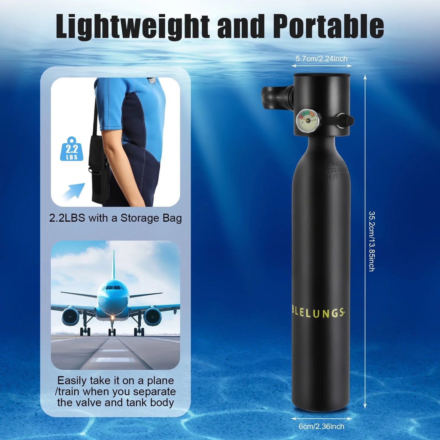 0.5L Mini Diving Oxygen Cylinder