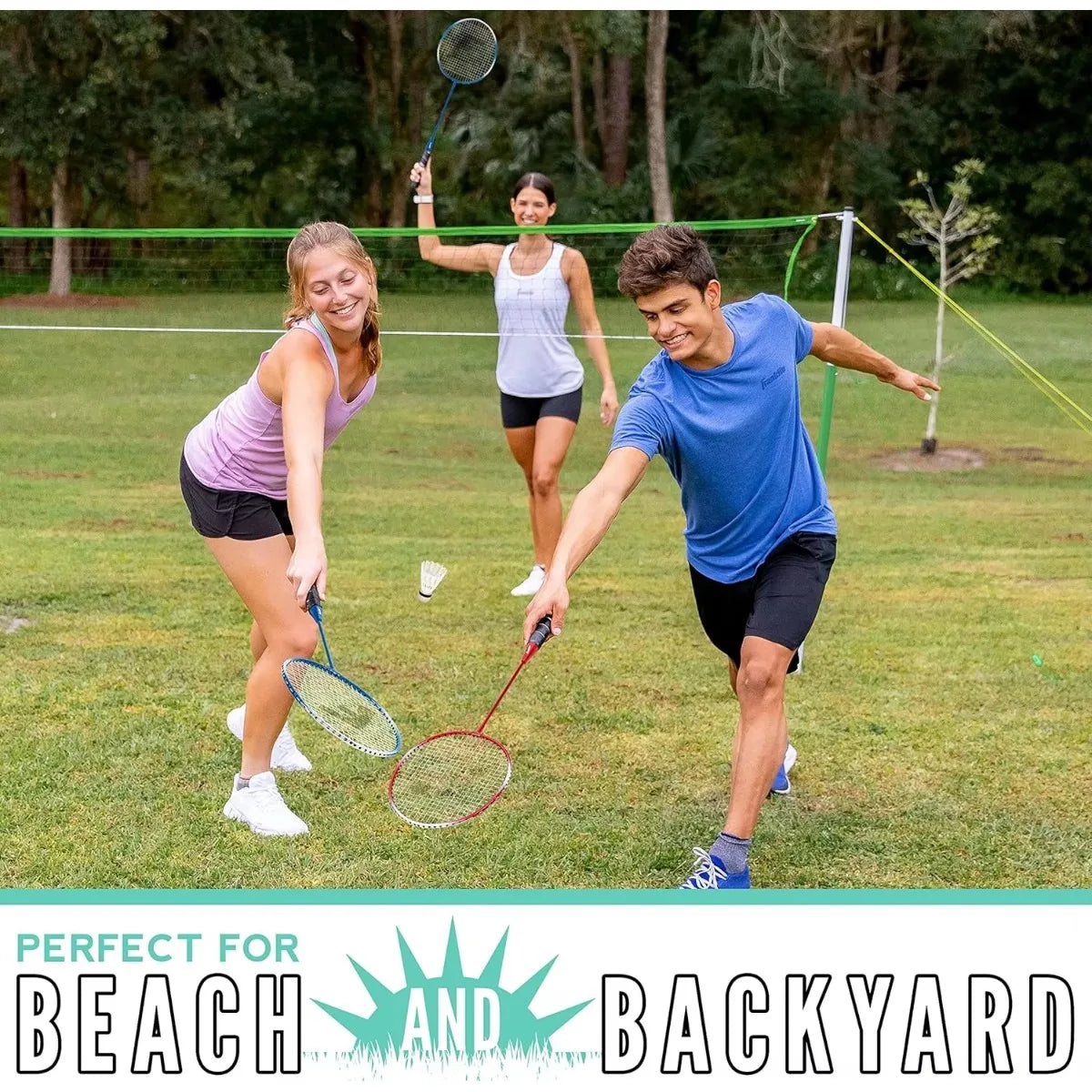 Badminton Set 4 Rackets & Birdies