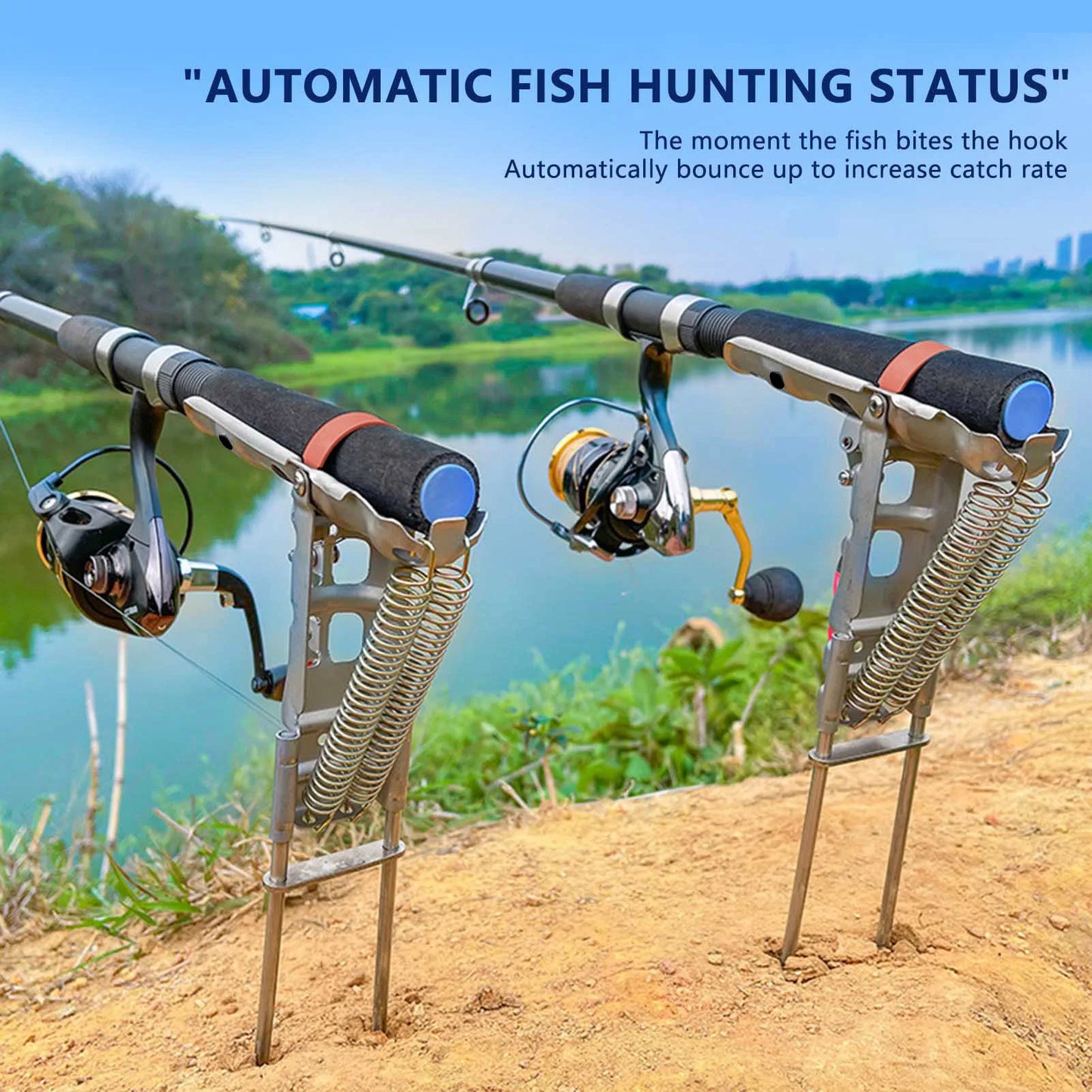 Stainless Steel Fishing Rod Stand