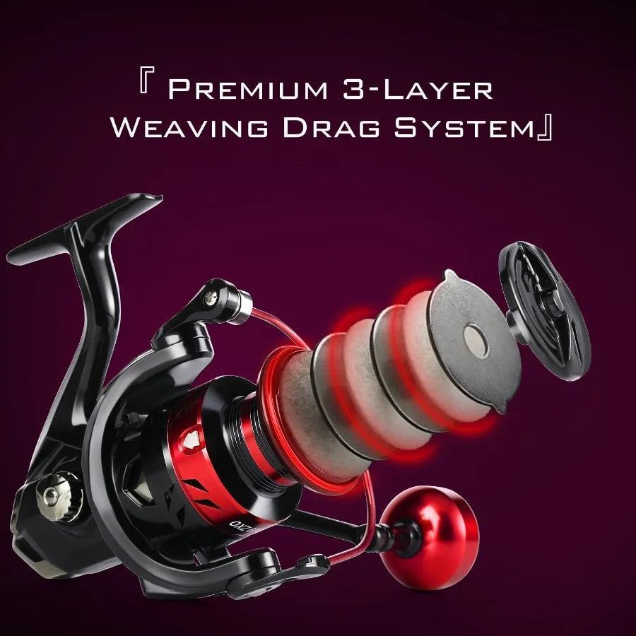 Ultralight Graphite Spinning Fishing Rod and Reel Combo