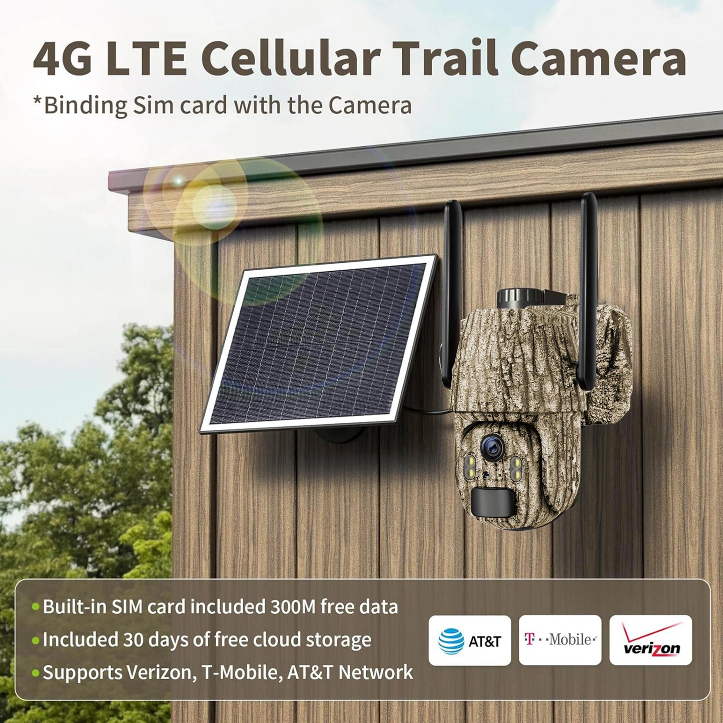 4G LTE Solar Trail Camera with 360° Live-View