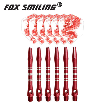 6PCS Aluminum Dart Shafts With 6PCS Darts Flights