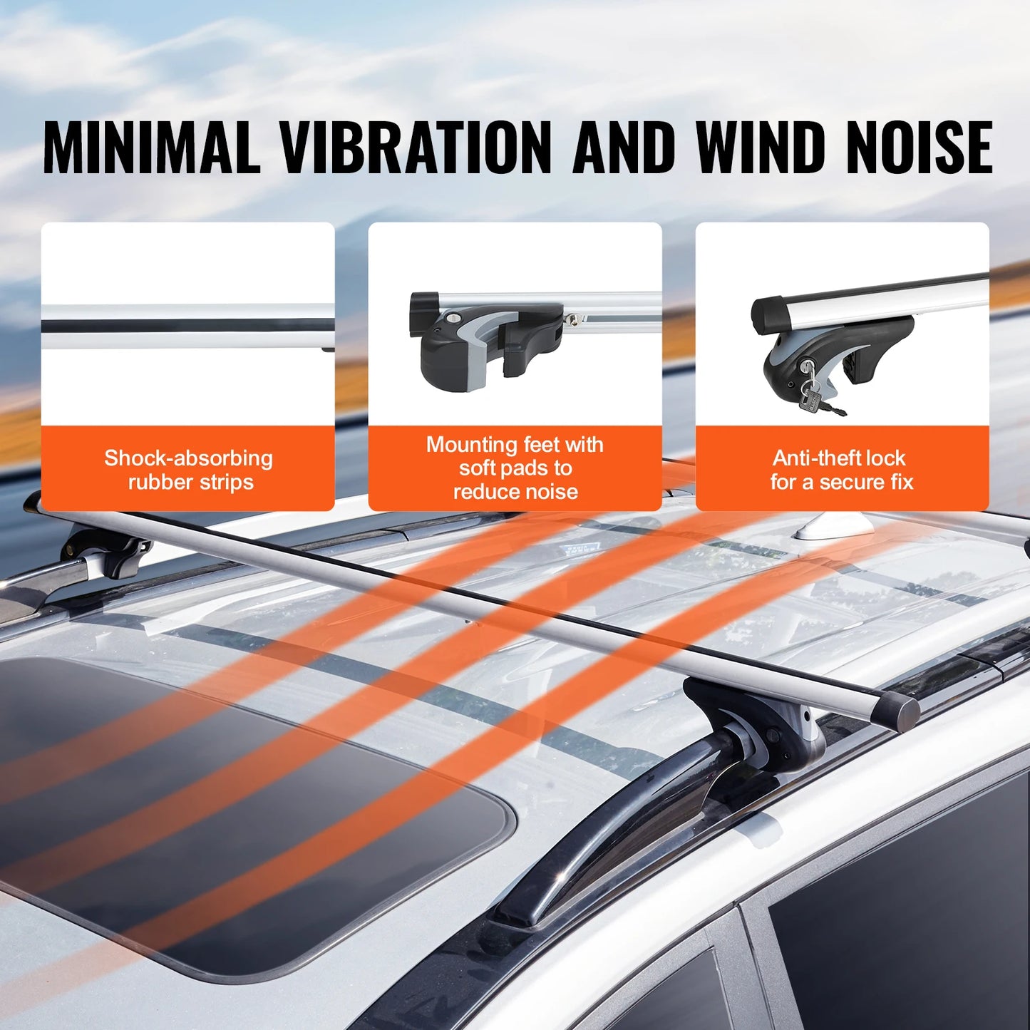 Adjustable Aluminum Roof Rail Crossbar