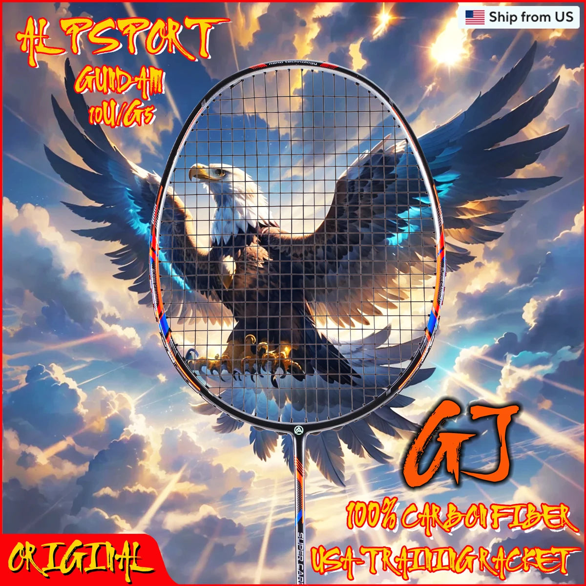 Ultralight 52g T800 BOW 26LBS Badminton Racket