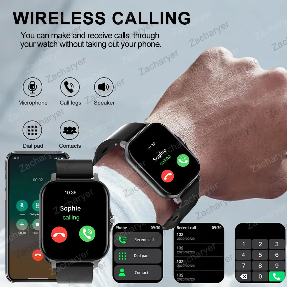 Smart watch compatible with iPhone/ Android