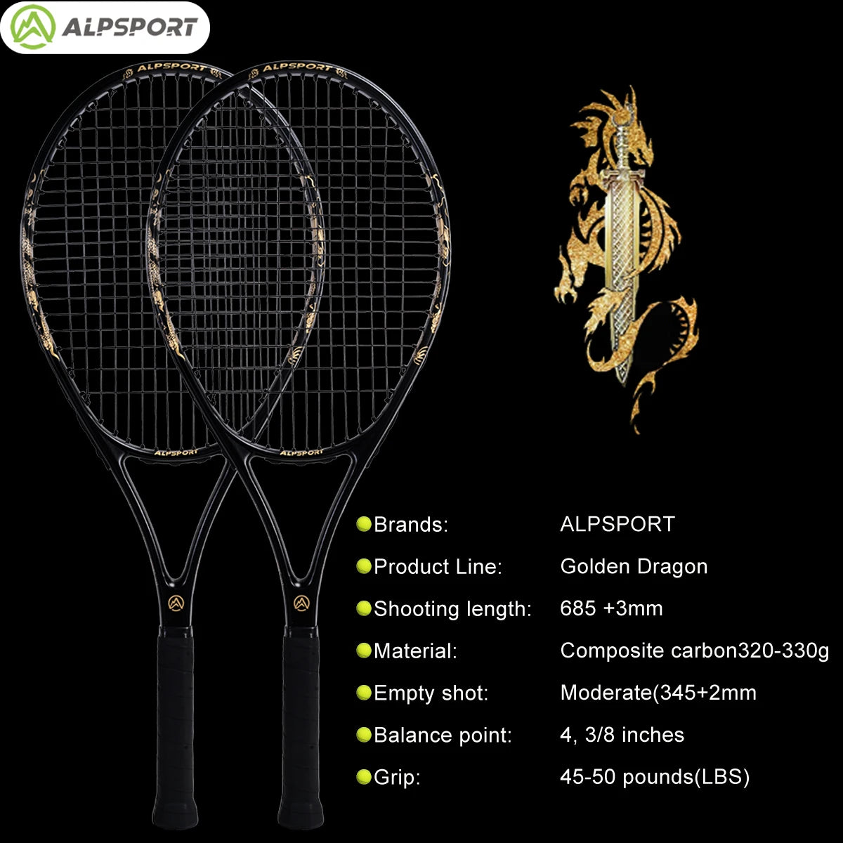 27-inch carbon fiber tennis racket