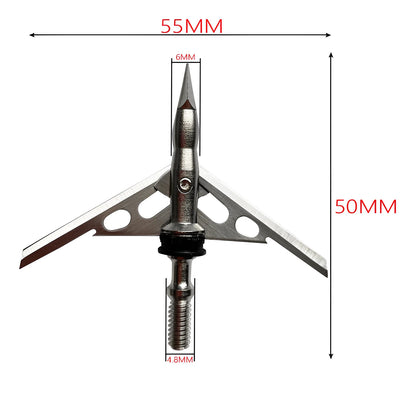 6/12/24 Pcs 100 Grain 2.3" Cut Stainless steel Broadheads 2-Blade