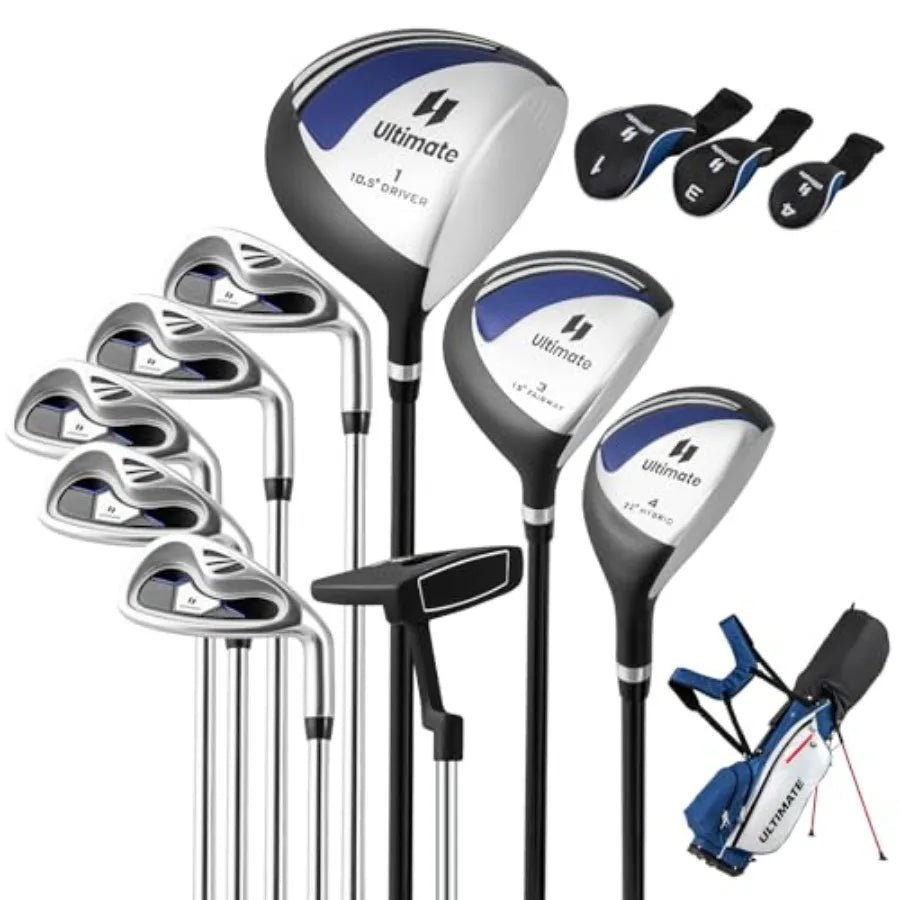 Men's Complete Golf Clubs Set with 460CC Driver Fairway Wood Hybrid Irons Putter Portable Regular Golf Club Pack