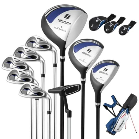 Men's Complete Golf Clubs Set with 460CC Driver Fairway Wood Hybrid Irons Putter Portable Regular Golf Club Pack