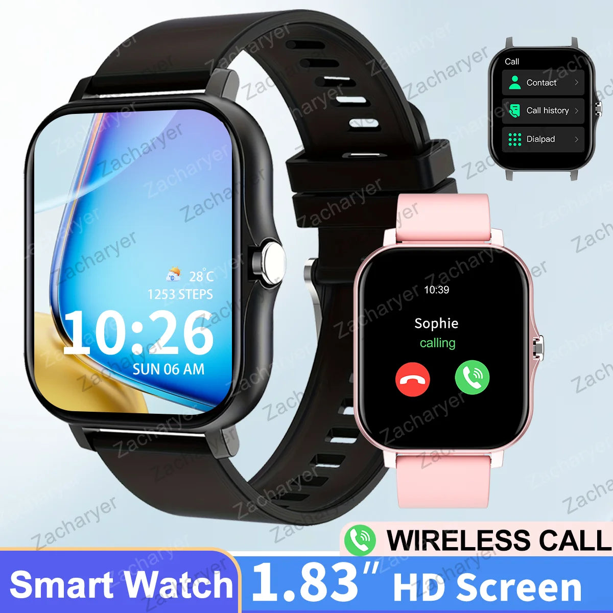 Smart watch compatible with iPhone/ Android