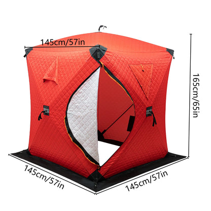 Portable Ice Fishing Tent 210D Oxford Cloth,Fiberglass-Durable,Spacious,Weather-Resistant,Easy To Set Up,Thermal Fishing Shelter