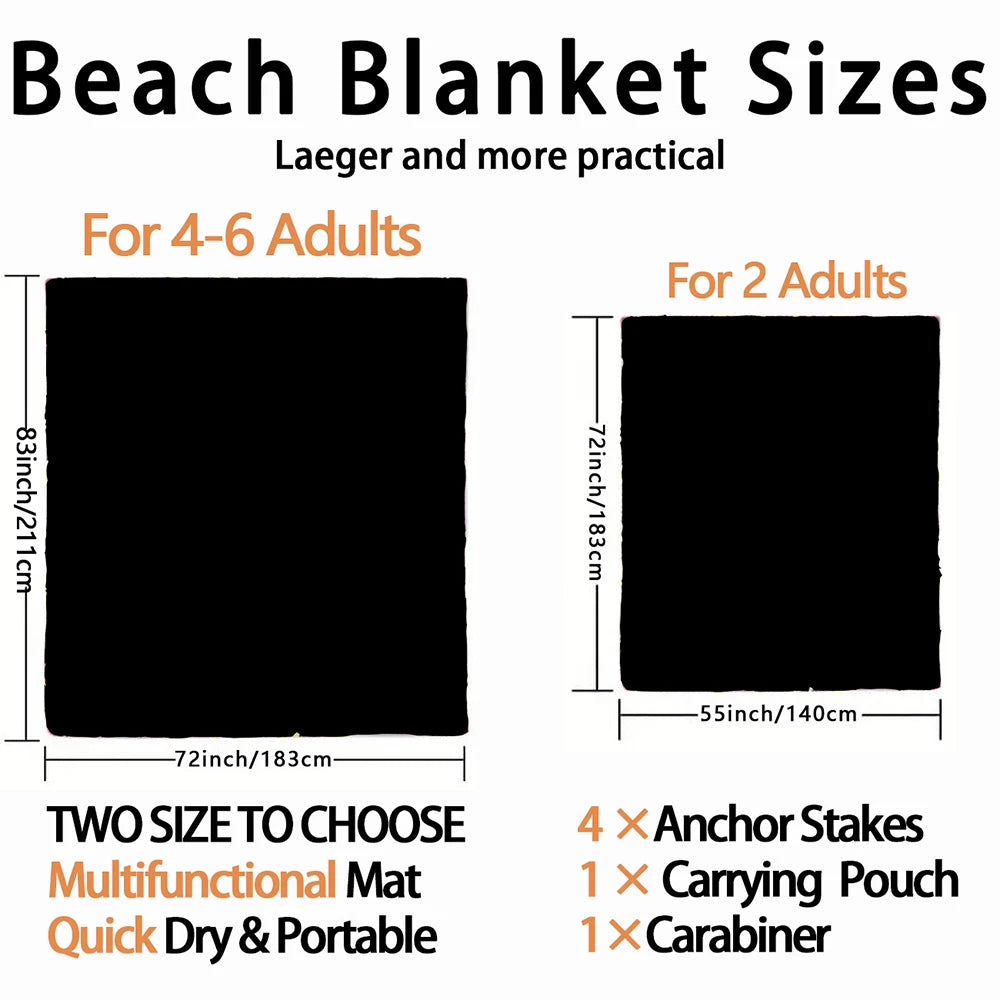 1pc Outdoor Waterproof Beach Blanket