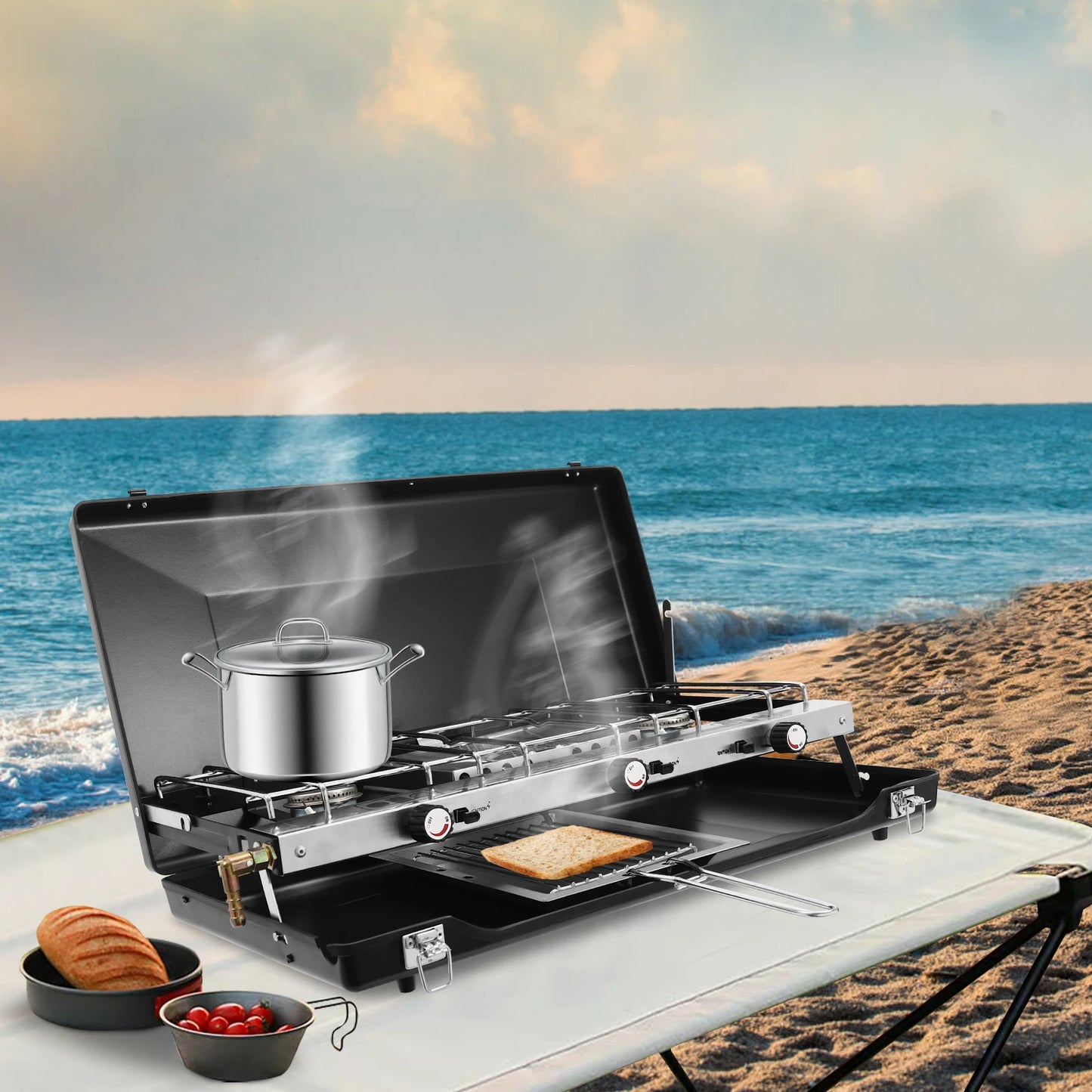 Portable Camping Stove with Griddle